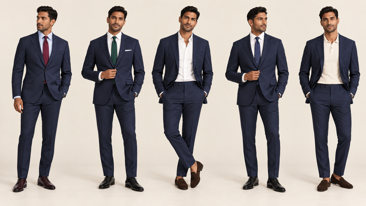 One Navy Suit, Five Ways to Wear It: Work, Weddings, Date Night, and More