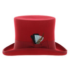 Red Wool Felt Top Hat for Men & Women | Ferrecci
