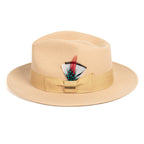 Tan Crushable Wool Felt Fedora Hat for Men – 100% Australian Wool