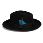 Black Crushable Wool Felt Fedora Hat for Men – 100% Australian Wool