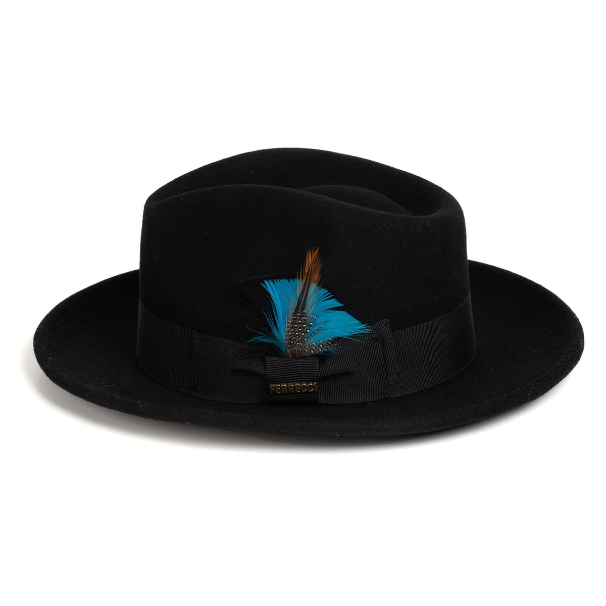Black Crushable Wool Felt Fedora Hat for Men – 100% Australian Wool