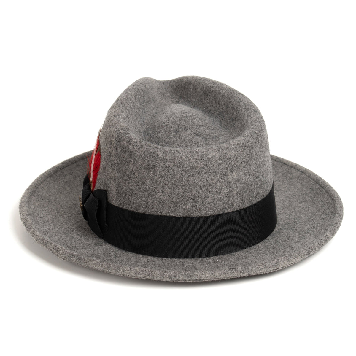 Gray Melange Crushable Wool Felt Fedora Hat for Men – 100% Australian Wool