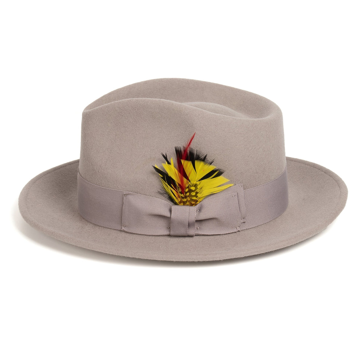 Light Gray Crushable Wool Felt Fedora Hat for Men – 100% Australian Wool
