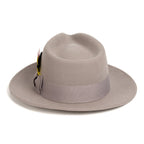 Crushable Light Grey 100% Australian Wool Fedora Hat