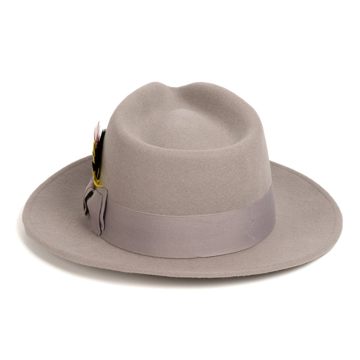 Light Gray Crushable Wool Felt Fedora Hat for Men – 100% Australian Wool