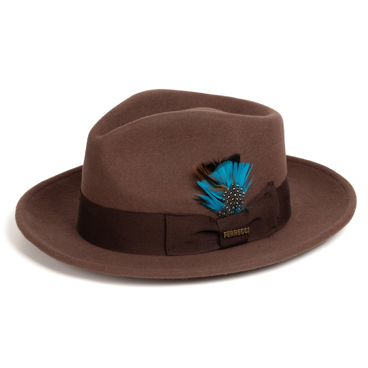 Brown Crushable Wool Felt Fedora Hat for Men – 100% Australian Wool
