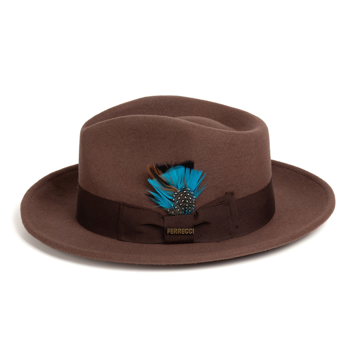 Brown Crushable Wool Felt Fedora Hat for Men – 100% Australian Wool