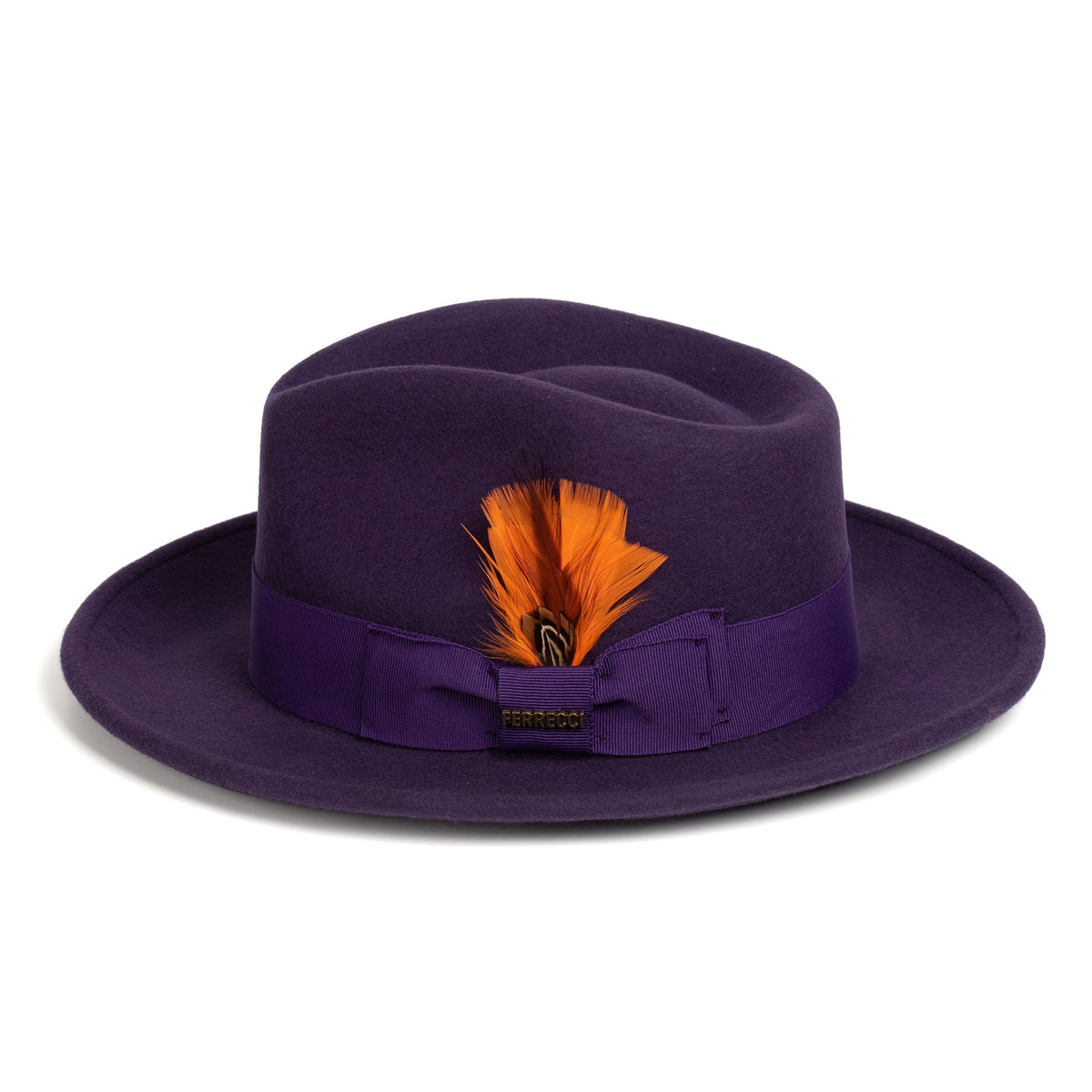 Purple Crushable Wool Felt Fedora Hat for Men – 100% Australian Wool