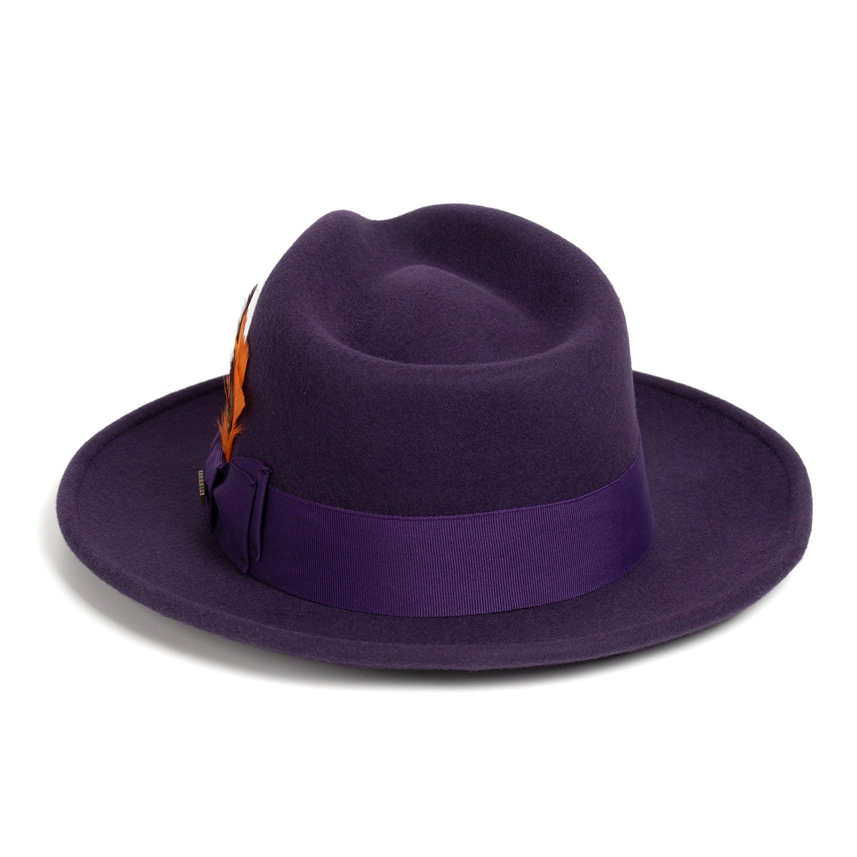 Purple Crushable Wool Felt Fedora Hat for Men – 100% Australian Wool
