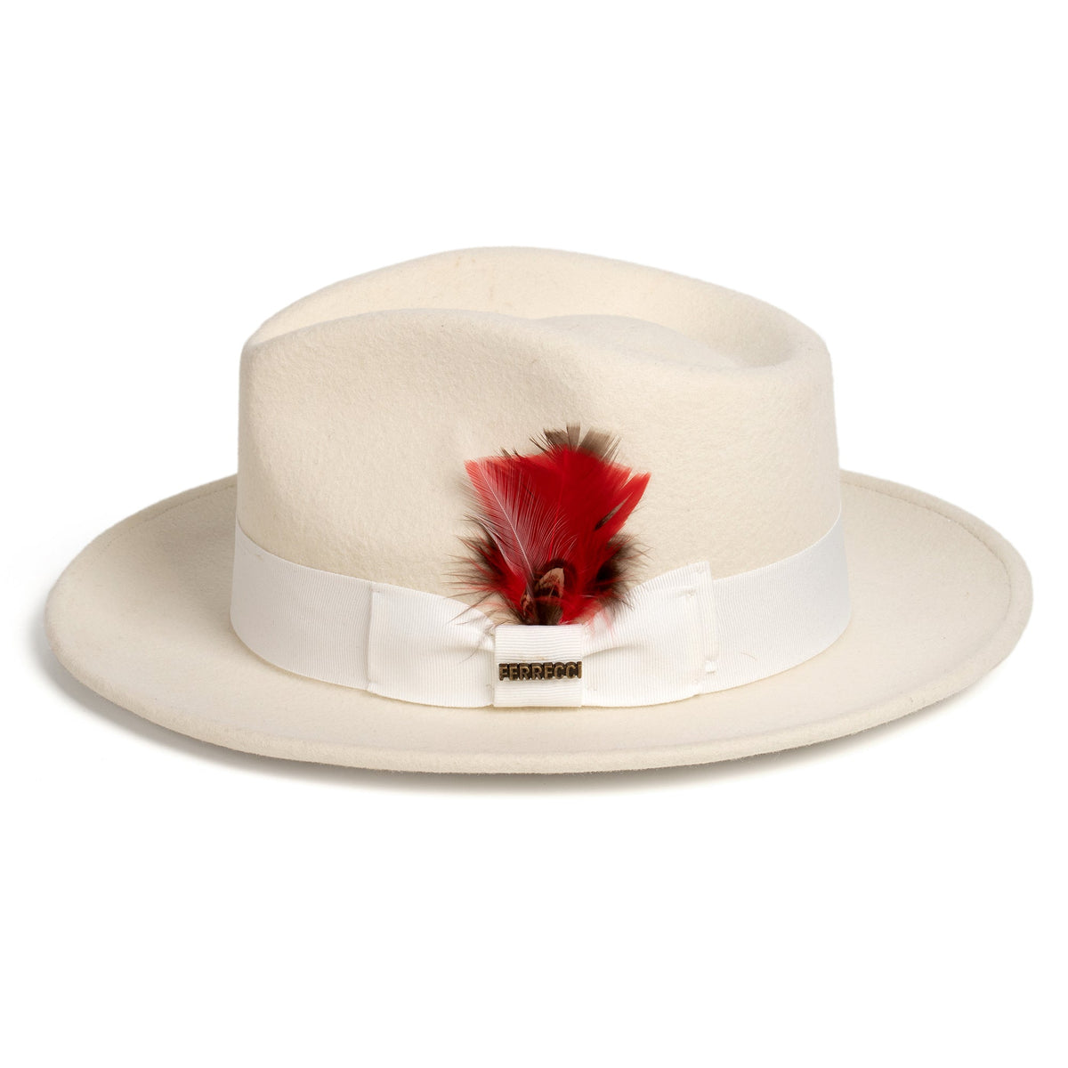 Off-White Crushable Wool Felt Fedora Hat for Men – 100% Australian Wool