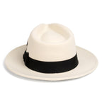 White/Black Crushable Wool Felt Fedora Hat for Men – 100% Australian Wool