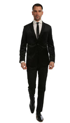 Ferrecci Men's Black MARQUEE Velvet Blazer