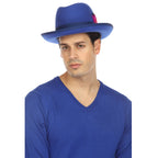 Ferrecci Royal Blue Wool Felt Godfather Hat