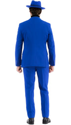 Paul Lorenzo Men's Royal Blue Slim Fit 2-Piece Suit - Notch Lapel, Flat Front Pants