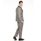 Ferrecci Men's Reno Grey Slim Fit Shawl Lapel 2 Piece Tuxedo Suit Set