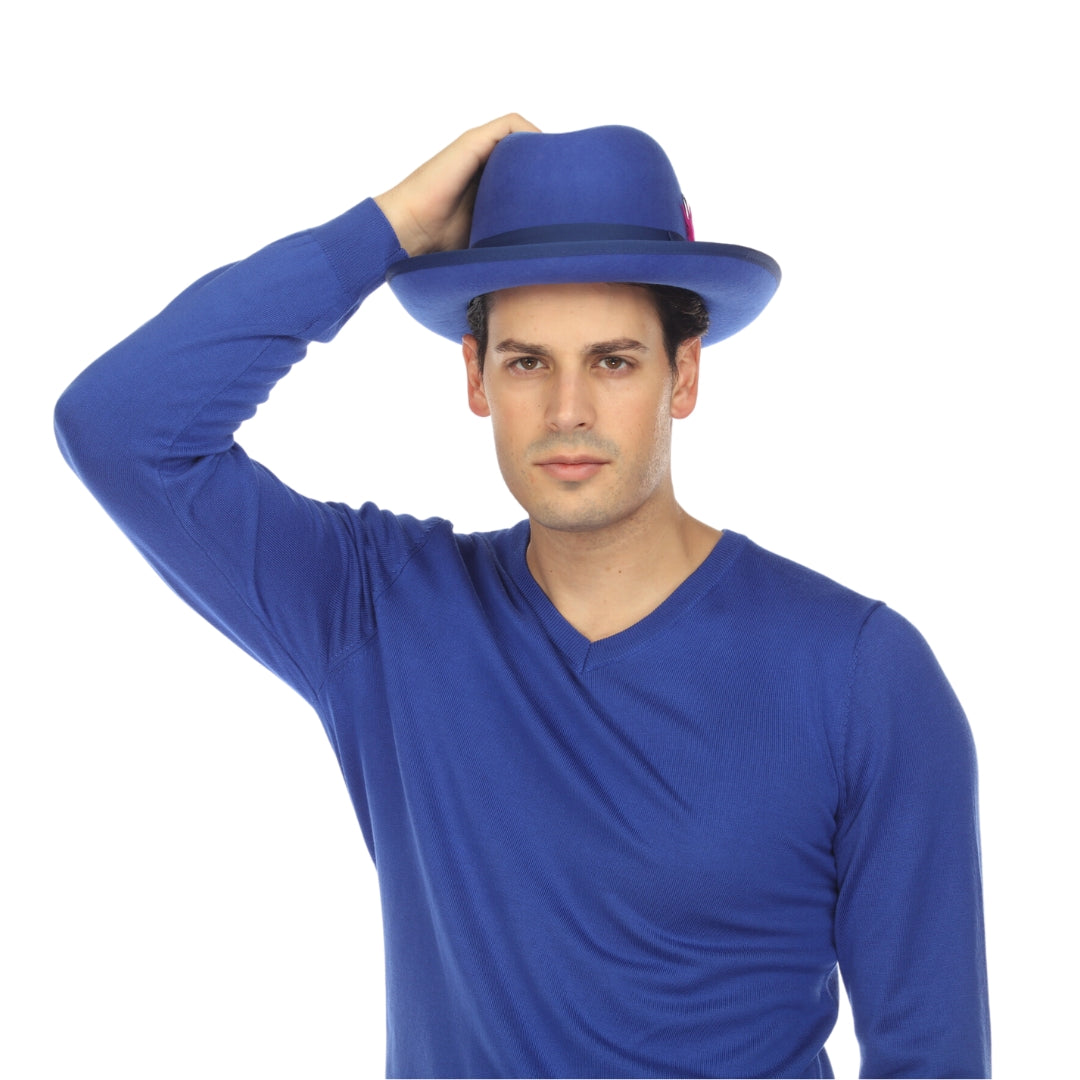Premium Royal Blue Godfather Hat