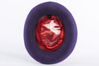Ferrecci Authentic PURPLE Wool Felt Homburg Godfather Hat