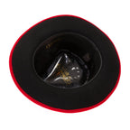 Grayson Fedora Crushable 100 % Australian Wool Traveler Two Tone Red And Black Bottom Hat