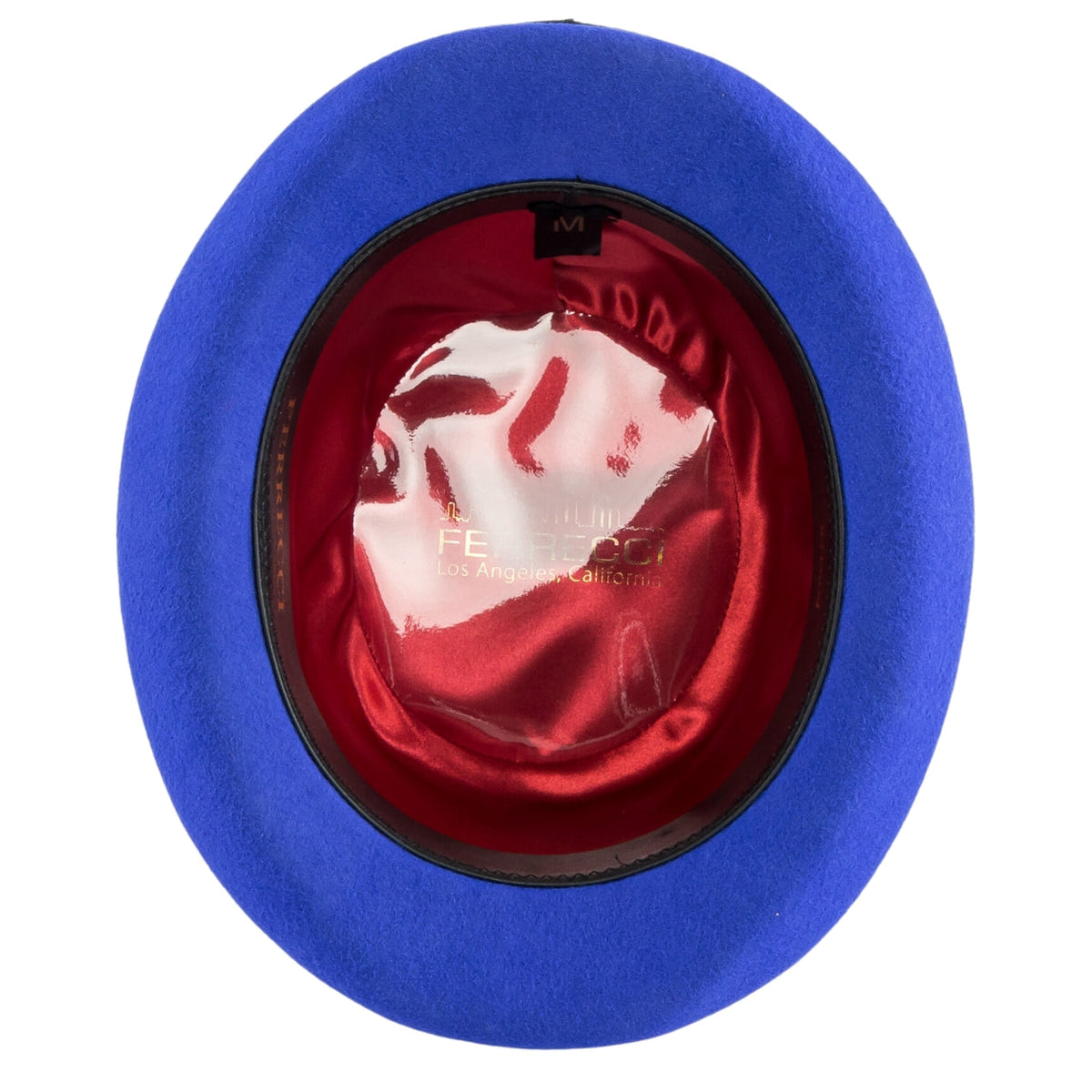 Ferrecci Premium Wool Blue and Black Derby Bowler Hat