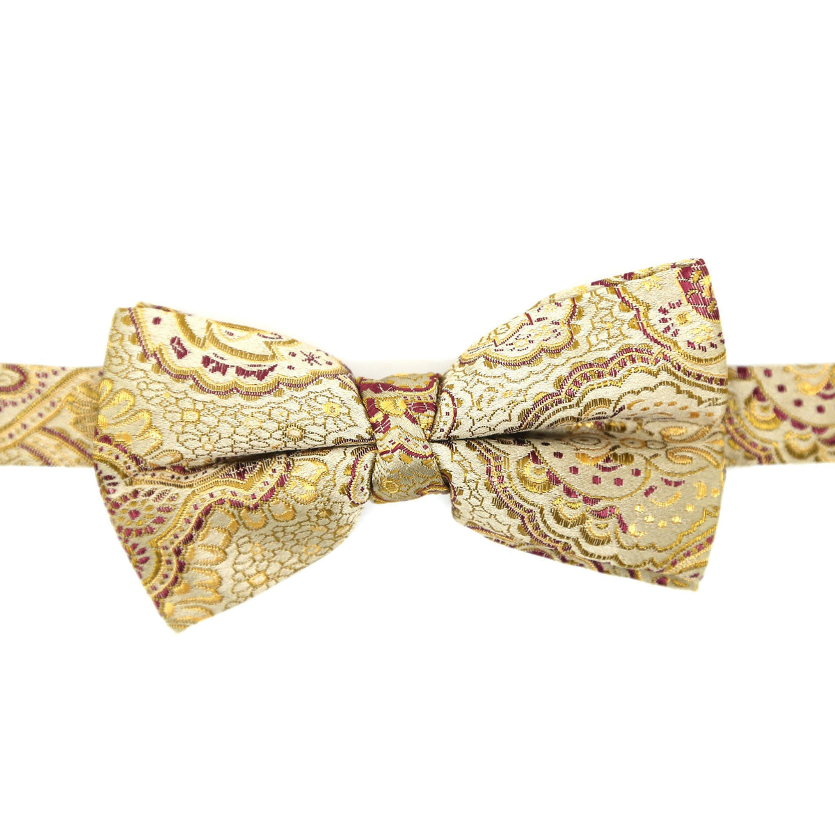 Luxury Paisley Tapestry Gold Bow Tie