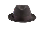 Ferrecci Brooks Trilby Soft 100% Australian Wool Felt Body with Removable Feather brown hat Great for Travel
