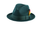 Ferrecci Brooks Soft 100% Australian Wool Felt Body With Removable Feather Hunter Green
