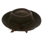 Dark Brown Wide Brim Fedora - Earp
