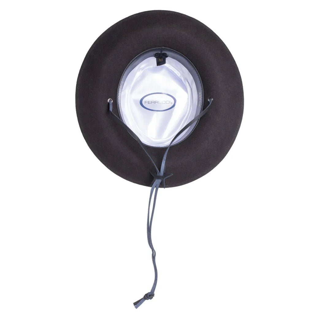 Dark Brown Wide Brim Fedora - Earp