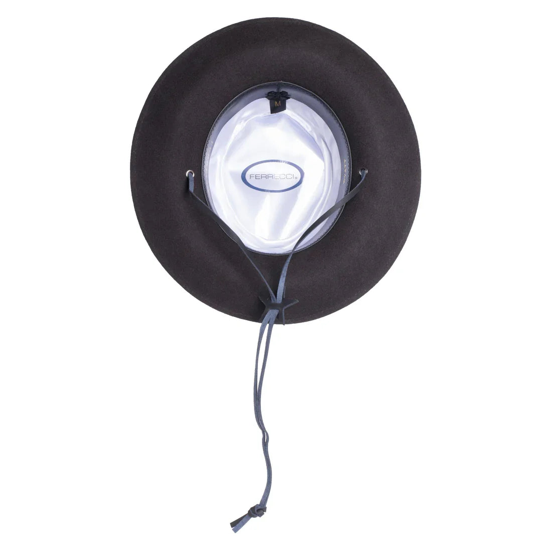 Dark Brown Wide Brim Fedora - Earp