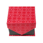 Men's Classic Red-White Pattern Design 4-pc Necktie Box Set