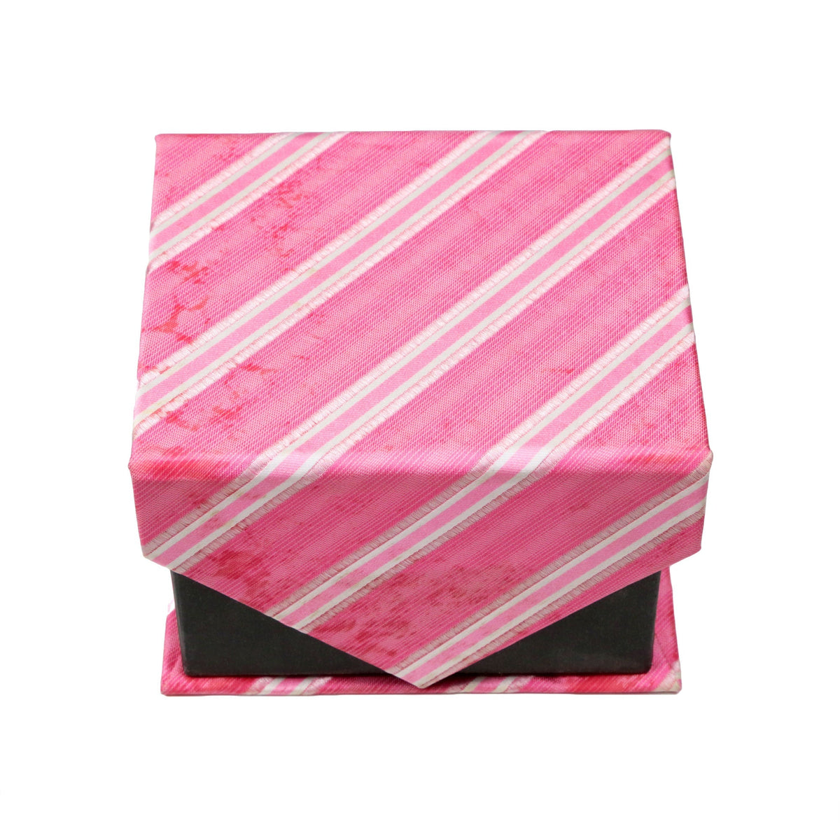 Men's Pink-Pink Striped Pattern Design 4-pc Necktie Box Set