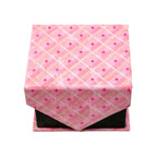 Men's Pink Squared Geometric Pattern Design 4-pc Necktie Box Set