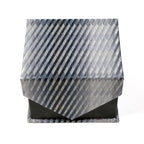 Men's Classic Grey-Blue Boxy Geometric Design 4-pc Necktie Box Set