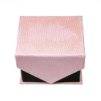 Men's Pink Geometric Pattern Design 4-pc Necktie Box Set