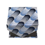 Men's Blue/Black Circle Geometric Pattern Design 4-pc Necktie Box Set
