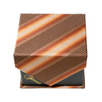 Men's Classic Brown-White Pattern Design 4-pc Necktie Box Set