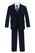 Ferrecci Boys Black 5-Piece Suit Set – Formal Kids Suit (JAX JR)