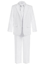 Ferrecci Boys White 5-Piece Suit Set – Formal Kids Suit (JAX JR)