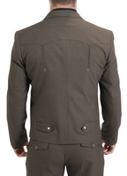 Men's Western Suit 2-Piece Set – Brown | Western Yoke | Ferrecci