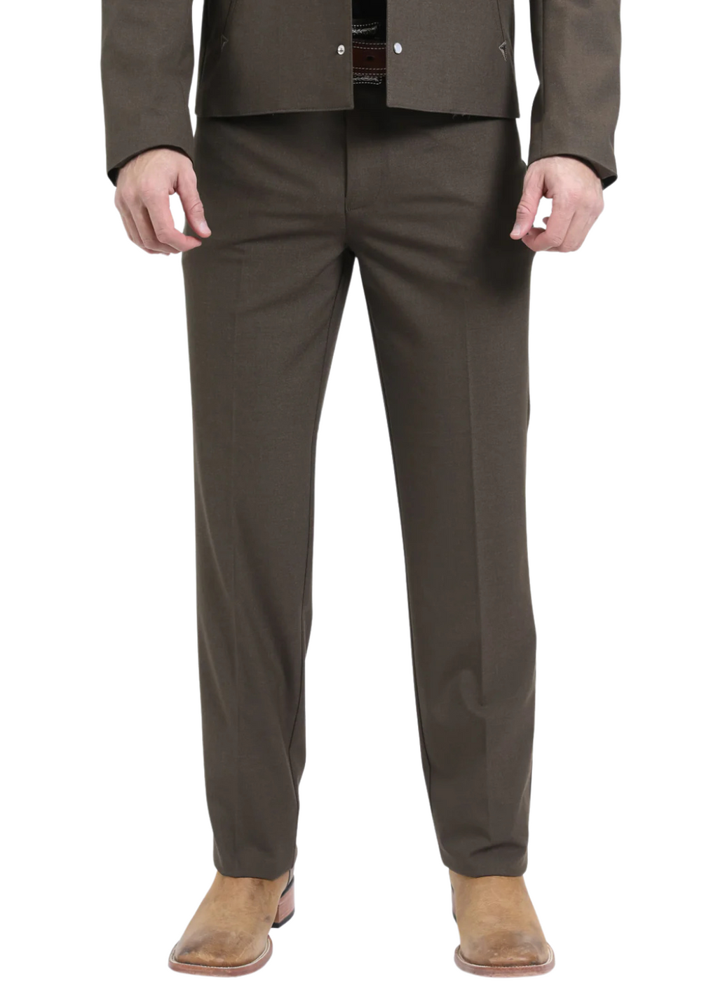 Men's Western Suit 2-Piece Set – Brown | Western Yoke | Ferrecci