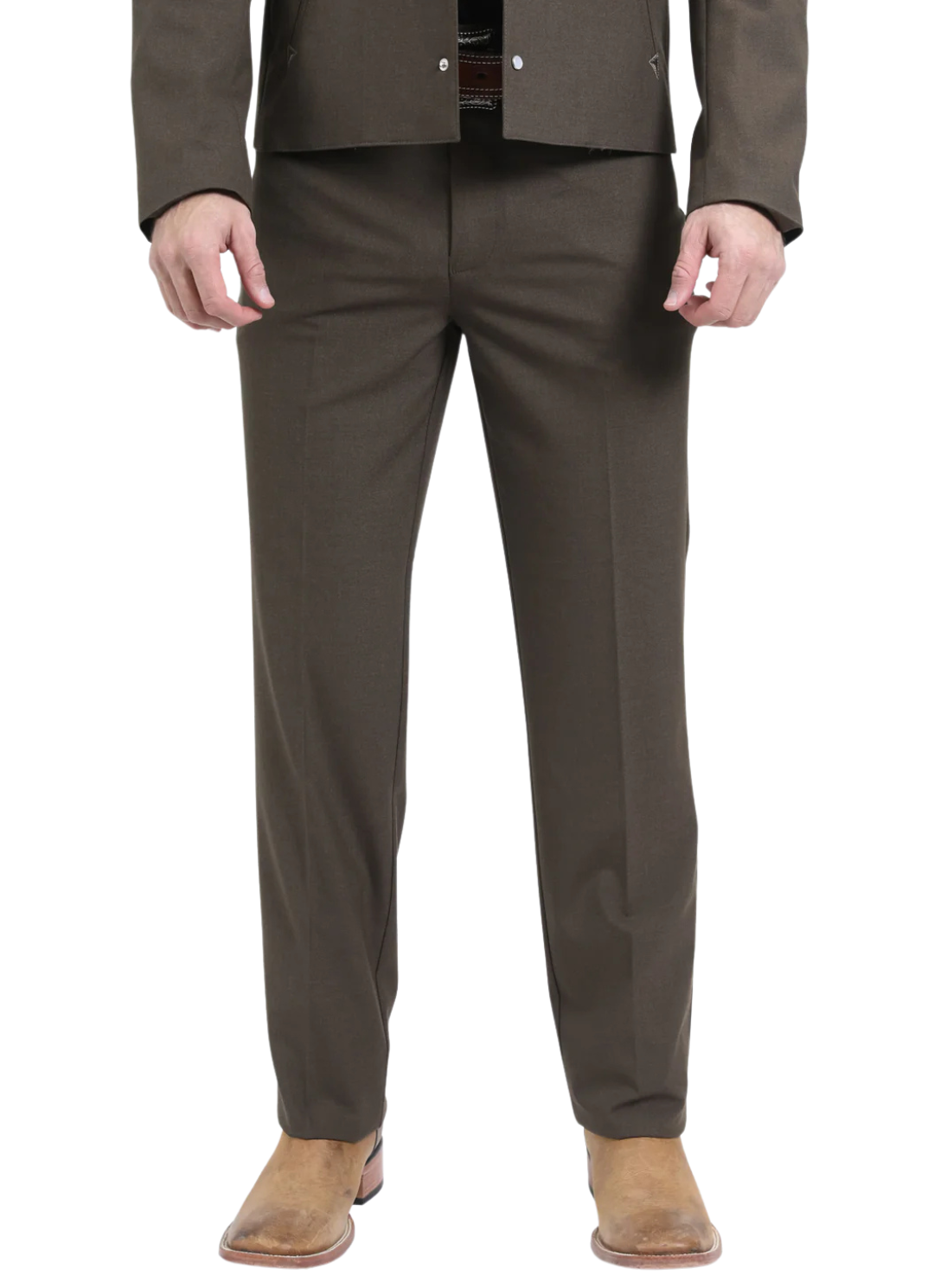Men's Western Suit 2-Piece Set – Brown | Western Yoke | Ferrecci