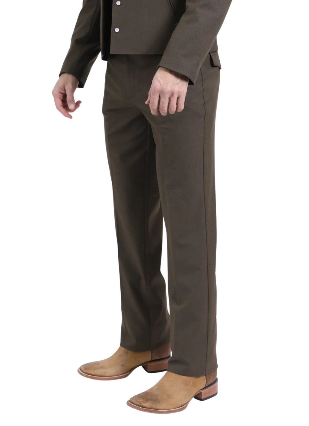 Men's Western Suit 2-Piece Set – Brown | Western Yoke | Ferrecci