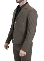 Men's Western Suit 2-Piece Set – Brown | Western Yoke | Ferrecci
