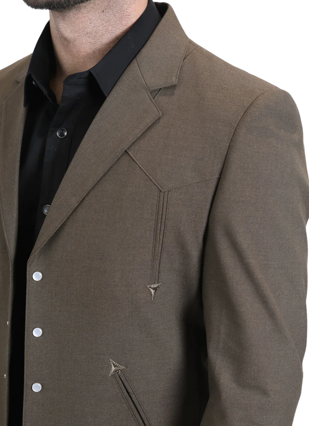 Men's Western Suit 2-Piece Set – Brown | Western Yoke | Ferrecci