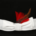 Crushable Fedora Hat in Black With White Band