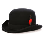 Ferrecci Premium Wool Black Derby Bowler Hat