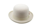 Premium Wool Off-White Derby Bowler Hat