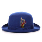 Ferrecci Premium Wool Royal Blue Derby Bowler Hat