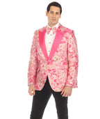 Men's Drake Fuchsia Peak Lapel Tuxedo 1 Button 2 Vent Slim Fit Blazer