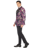 Men's Drake Purple Peak Lapel Tuxedo 1 Button 2 Vent Slim Fit Blazer